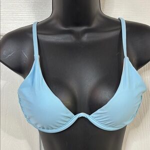 Baby blue bikini top, size small, NWOT.